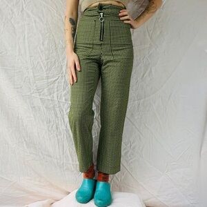 Capulet Women's Green and Black Trousers Size Small